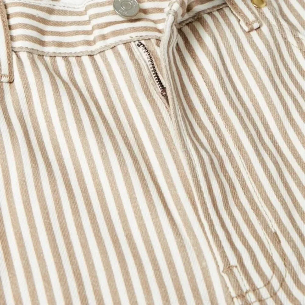 1HR SALE ⚡Reformation Cowboy Striped High Rise Straight Jeans (Pinyon Stripe) - Picture 4 of 4